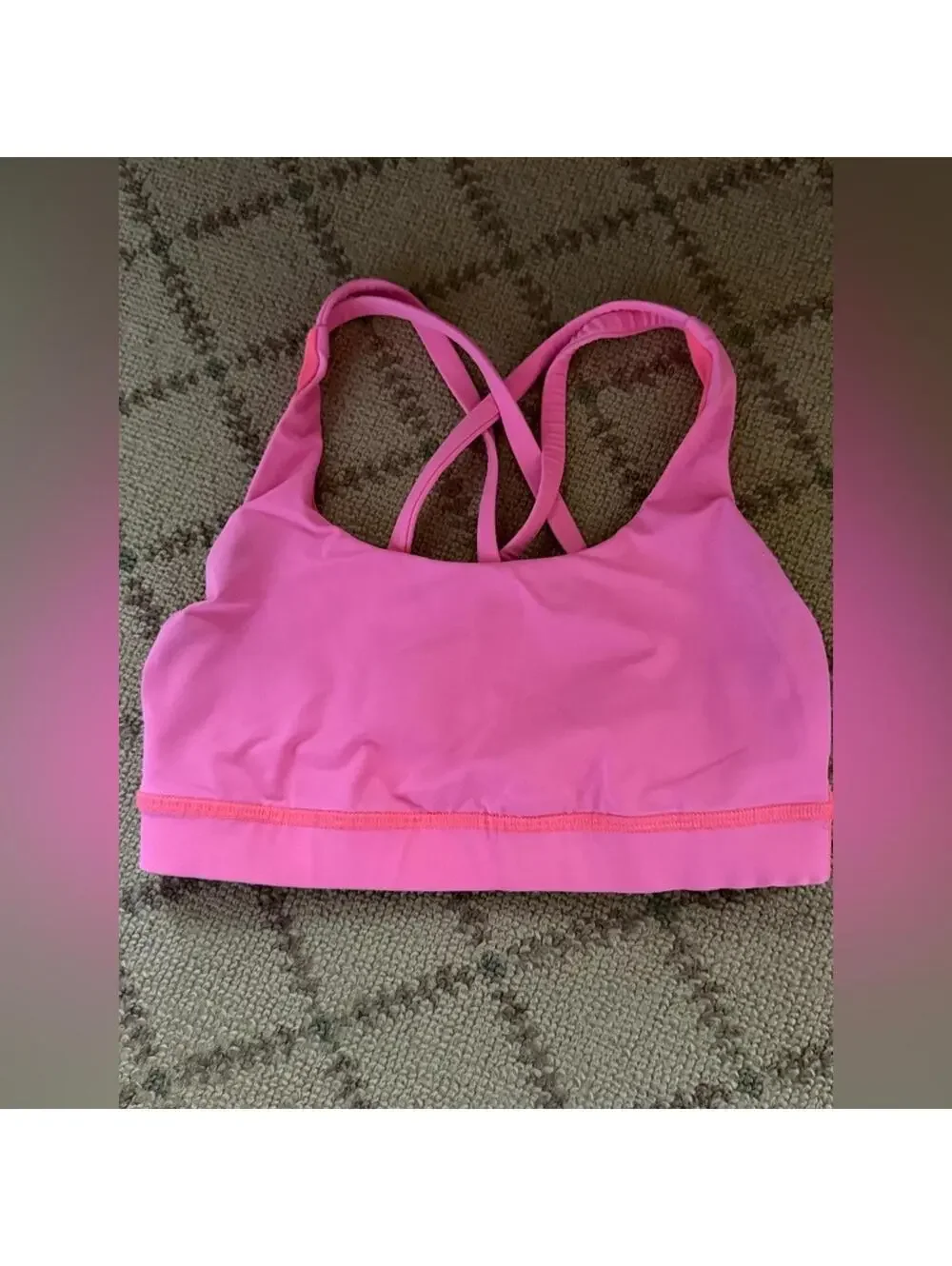 lululemon Energy sports bra  pink and orange NWOT 6 - RARE